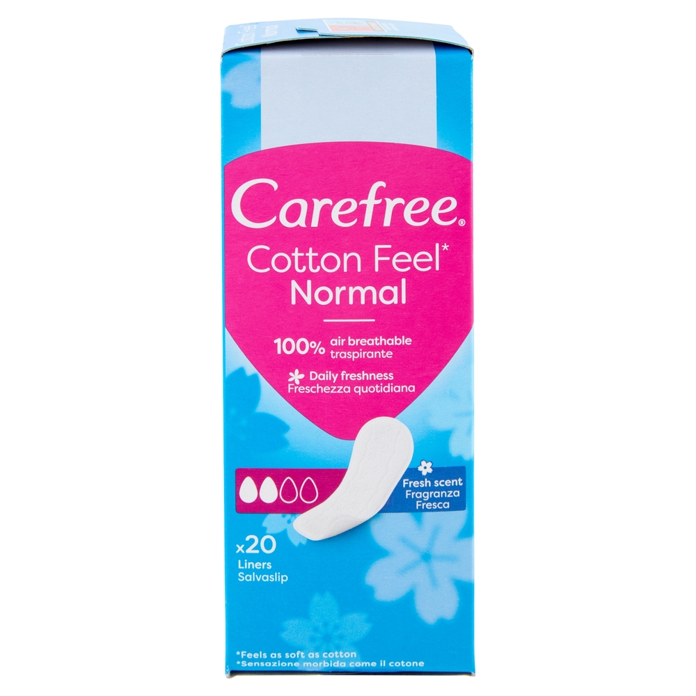 Carefree Cotton Feel* Normal Fragranza Fresca Salvaslip 20 pz
